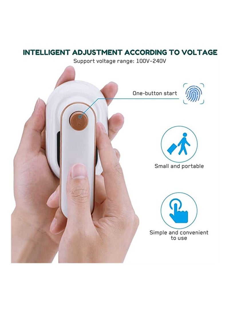 Mini Iron for Clothes, Portable Handheld Steam Iron Support Dry Wet IroningHome Small Electric Iron Travel Ironing