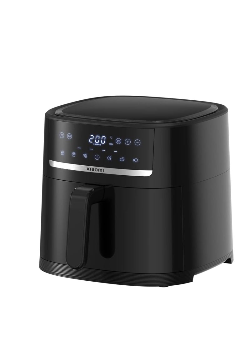 Air Fryer 6L, XXL Hot Air Fryer, 40°-200° Adjustable, 360° Hot Air Circulation, 6 Programmes, Frying Without Oil 6 L 1500 W MAF08 black