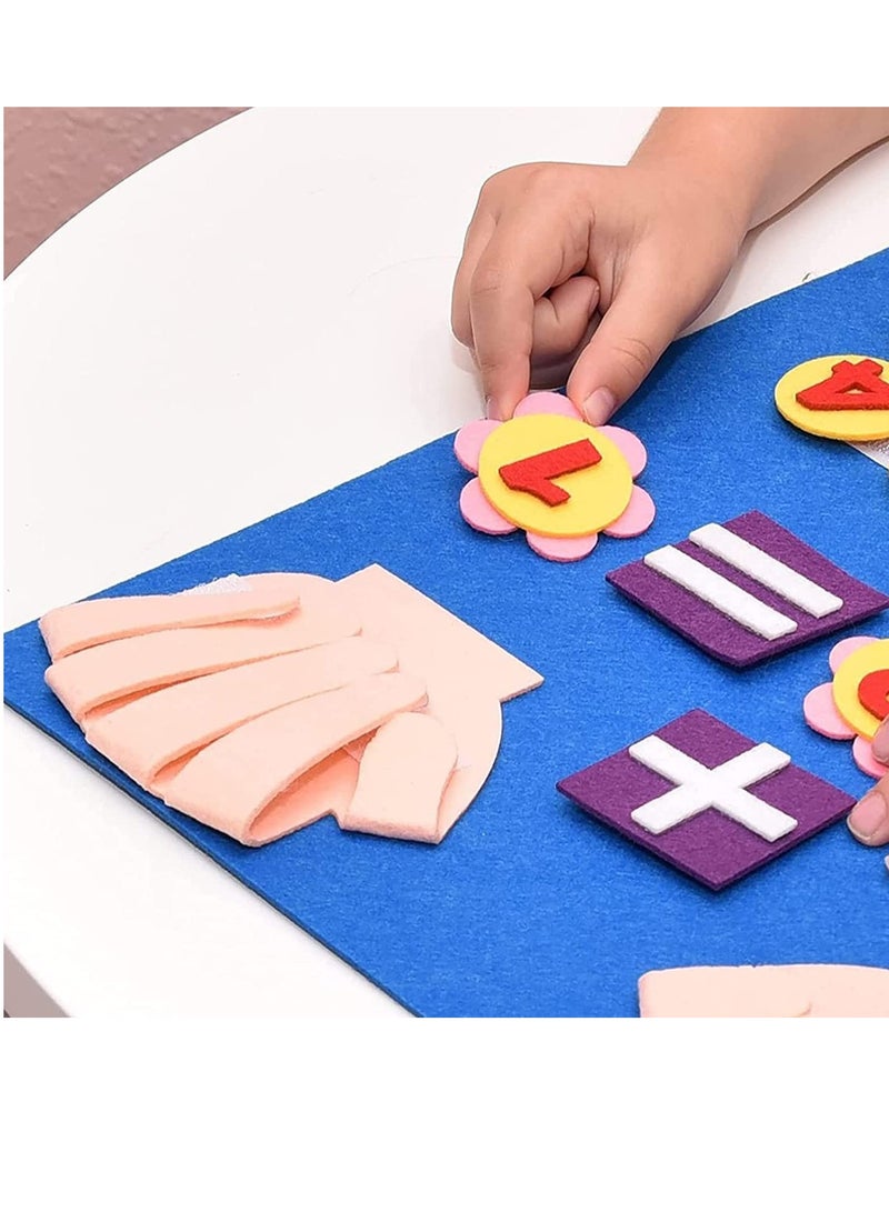 Felt Board Finger Numbers Counting Toy, Math Numbers Teaching Learning Educational Sensory Toys, Early Learning Play Kit Wall Hanging Gift forToddlers Kids,early education toys felt figures