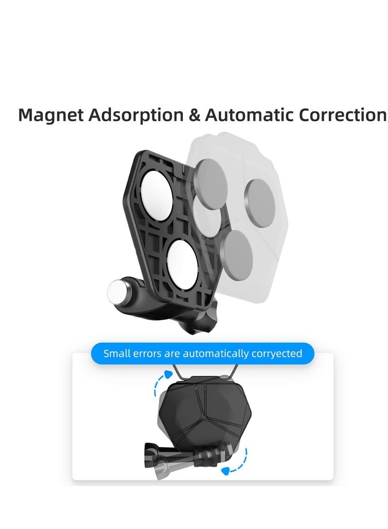 Magnetic Action Camera Mount for Gopro, Snap Mount Magnetic Fence Mount Compatible with GoPro Hero 11 10 9 8 7 6 5 Black,DJI Osmo Action 3,Crosstour/Campark/AkASO and More