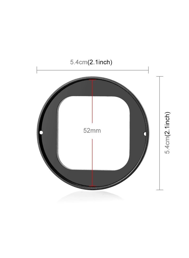 Lens Filter Kit for Insta360 Ace Pro, 52mm Filter Adapter Ring, Aluminum Alloy Lens Frame, Metal Protective Frame, UV Lens Cap Protection Cover for Insta360 Ace Pro Action Camera Accessories