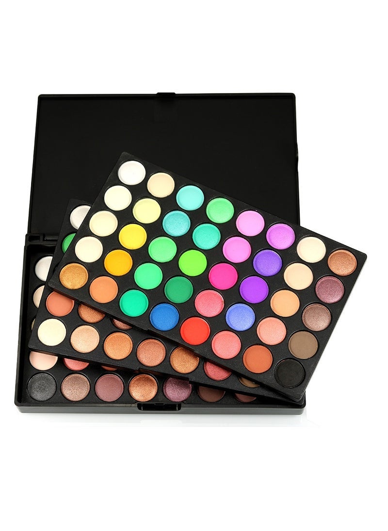 120 Vivid Colors Mini Eyeshadow Palette Matte and Shimmer - Professional 3 Layers Bright and Warm Colorful Eye Shadow Palette Makeup Set