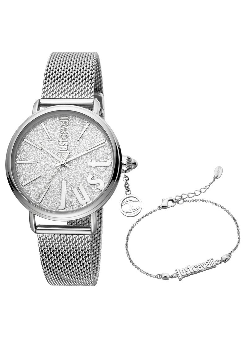 Just Cavalli Metal Analog Women's Bracelet Watch With Silver JC1L119M0045