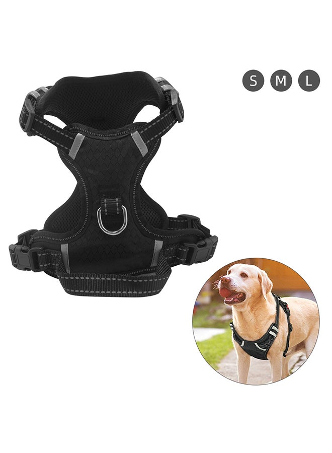 Adjustable Service Dog Harness Vest Black L