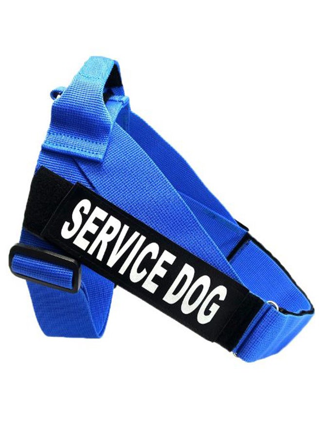 Adjustable Service Dog Vest Harness Blue/Black L