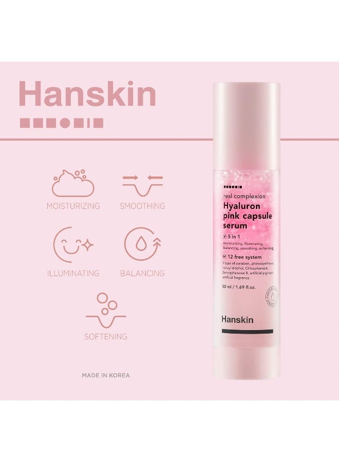 Real Complexion Hyaluron Pink Capsule Serum, 5 In 1, Moisturizing & Illuminating
