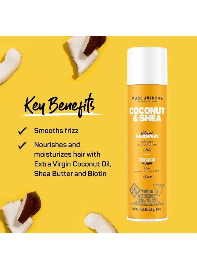 Marc Anthony True Professional Coconut & Shea Hairspray, Lightweight