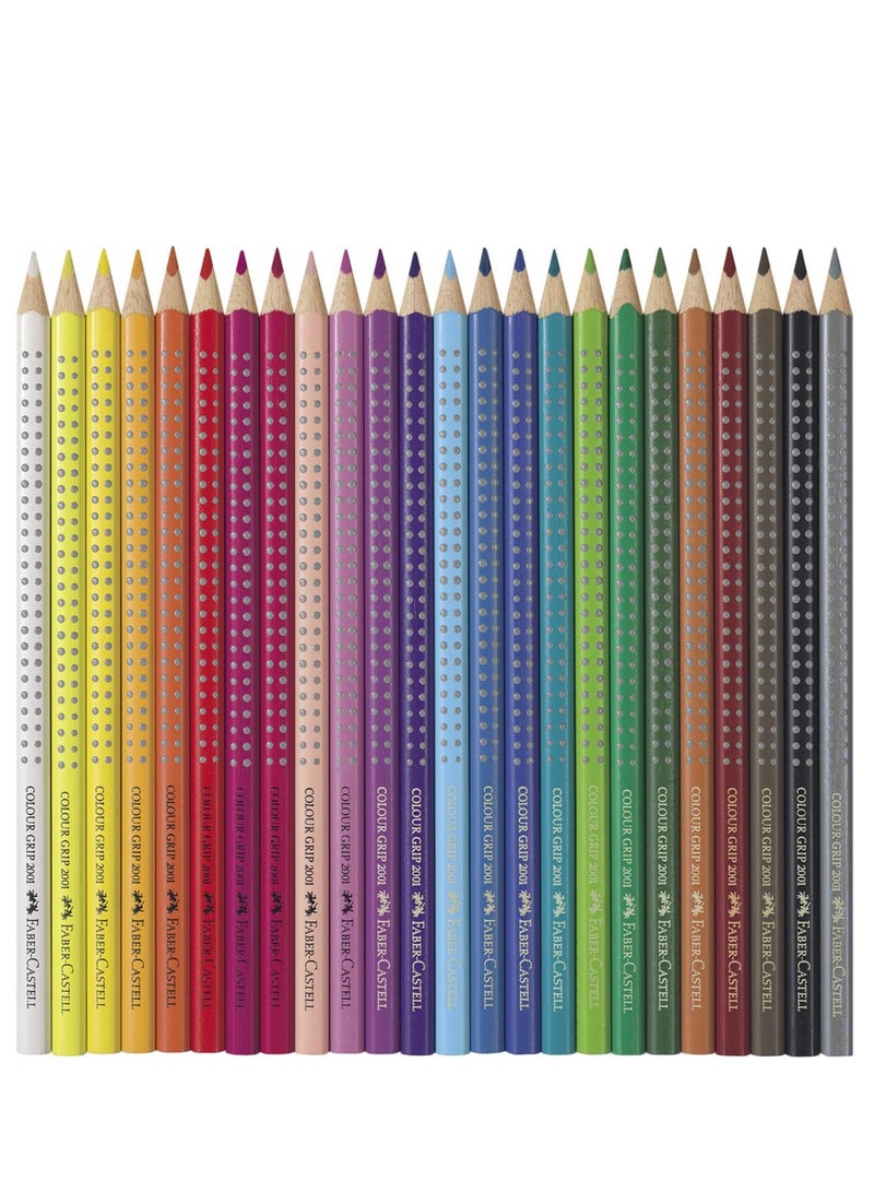 Faber-Castell Colour Grip colour pencil Metal tin 24 colours, Made in Germany