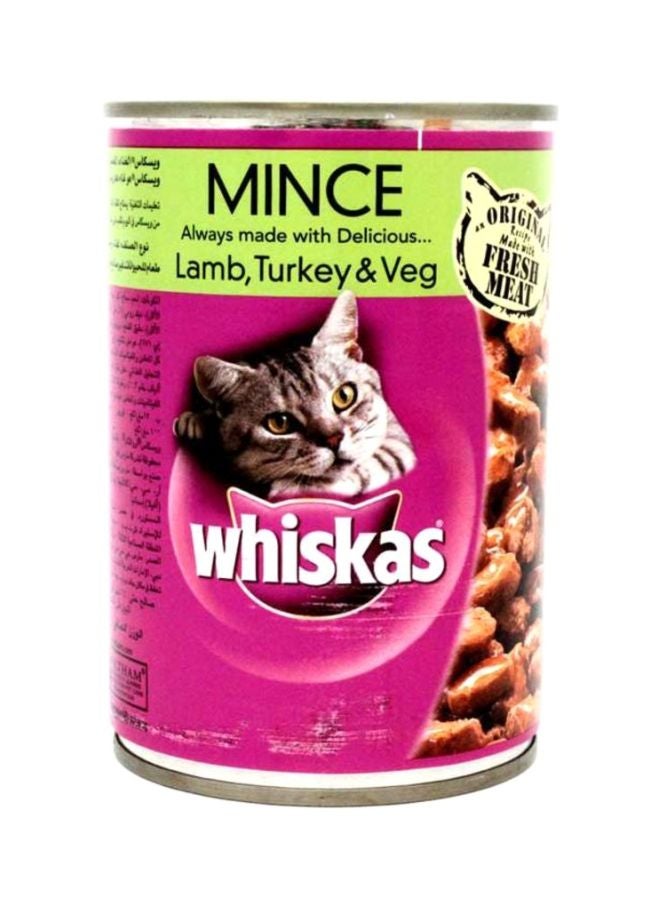 Mince Lamb Turkey And Mince Cat Food Brown 400grams