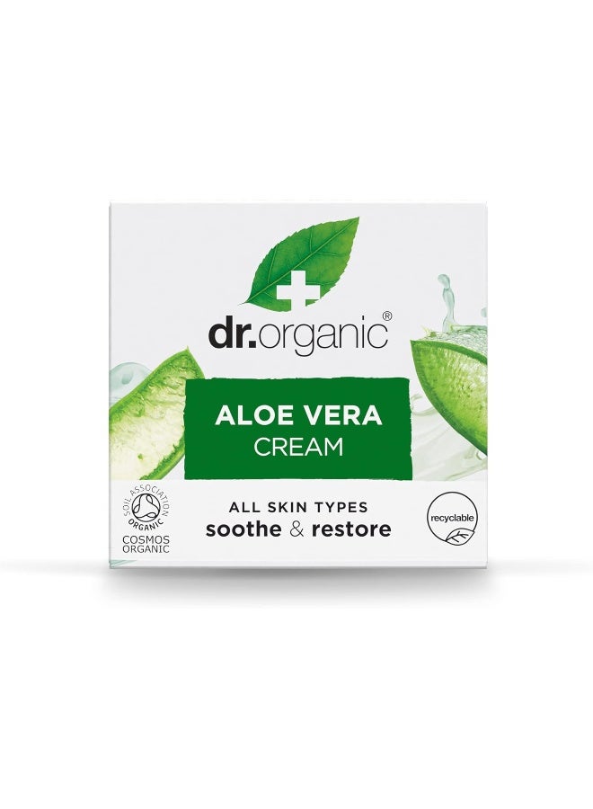Dr. Organic Aloe Vera Cream, Soothe & Restore