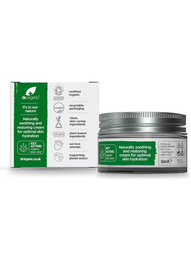 Dr. Organic Aloe Vera Cream, Soothe & Restore