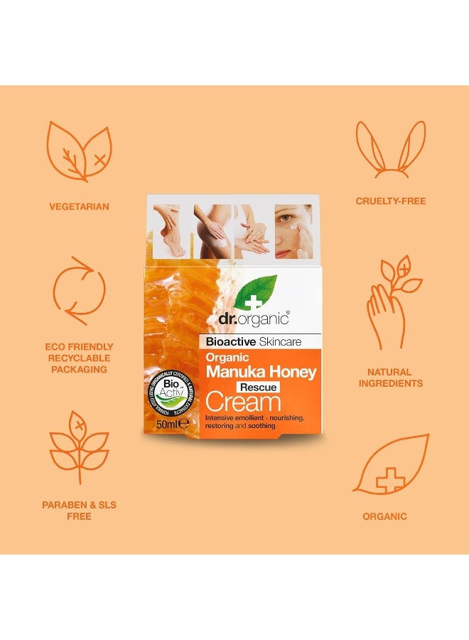Dr. Organic Organic Manuka Honey Rescue Cream, Intensive Emollient