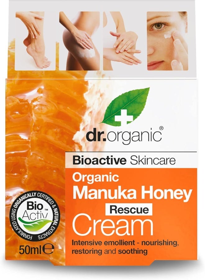 Dr. Organic Organic Manuka Honey Rescue Cream, Intensive Emollient