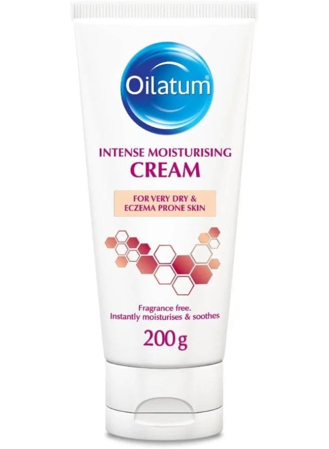 Intense Moisturising Cream | Fragrance Free | Instantly Moisturises And Smoothes | For Very Dry And Eczema Prone Skin | 200G