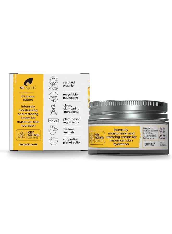Dr. Organic Vitamin E Cream, Hydrate & Restore