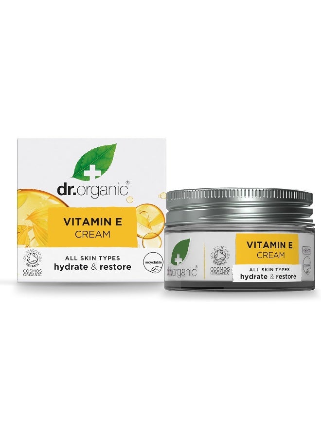 Dr. Organic Vitamin E Cream, Hydrate & Restore