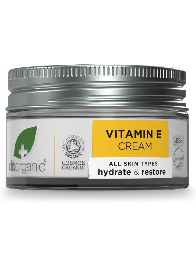 Dr. Organic Vitamin E Cream, Hydrate & Restore