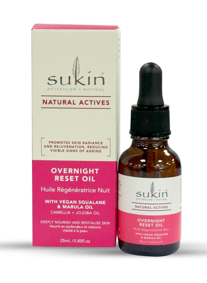 Natural Actives Overnight Reset Face Oil With Vegan Squalane And Marula Oil