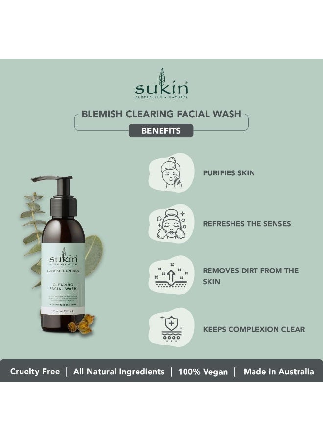 Sukin Blemish Control Clearing Facial Wash, Pomegranate & Willow