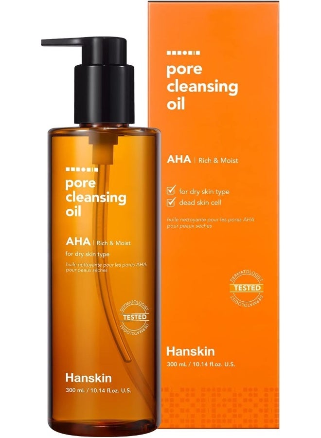 Hanskin Pore Cleansing Oil Aha Rich & Moist, 300Ml