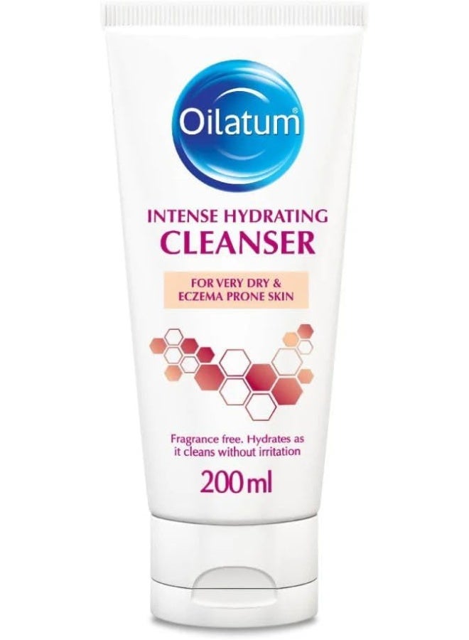 Oilatum Intense Hydrating Cleanser, For Very Dry And Eczema Prone Skin, Hydrates As It Cleans, 200G