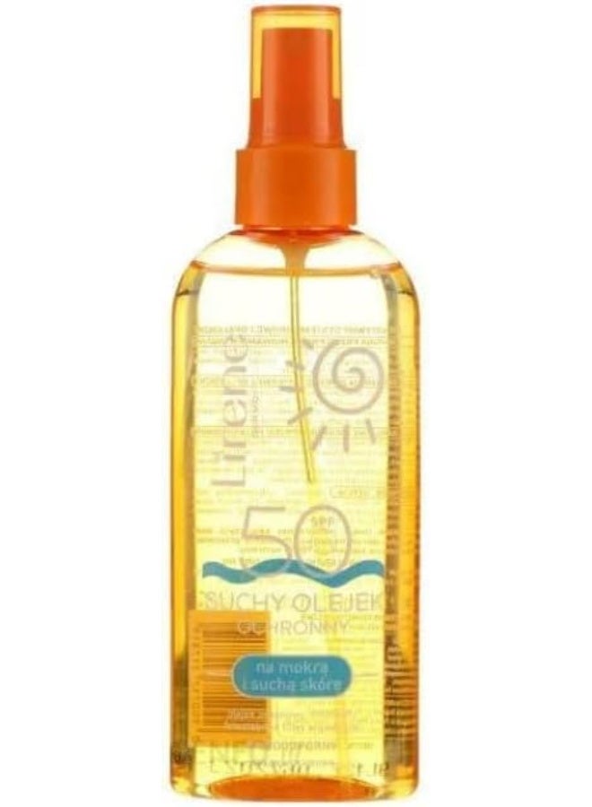 Lirene Sun Protection Body Dry Oil, Infused With Argan Oil, Spf 50, 150Ml