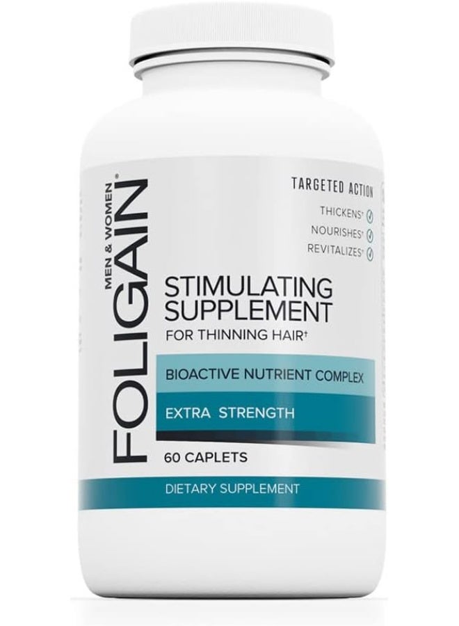 Foligain Targeted Action Supplementextra Strength For Thinning Hair, 60 Caplets