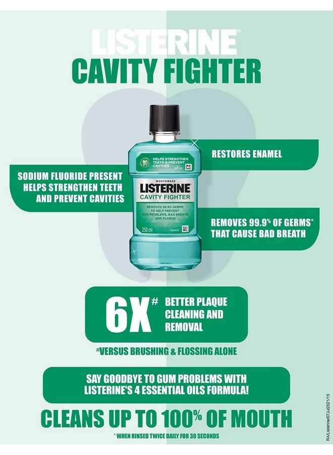 Cavity Fighter Mouthwash Liquid Removes 99.9% Germs Prevents Cavities 500Ml (Pack Of 1)