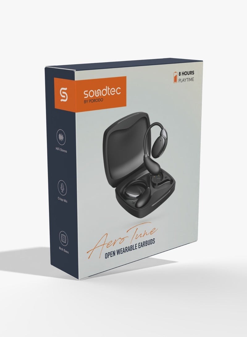 OWS Earbuds with Charging Case Up To 8H working Time / Touch Controls / Crisp Mic / Rich Bass / HIFI Stereo - Black