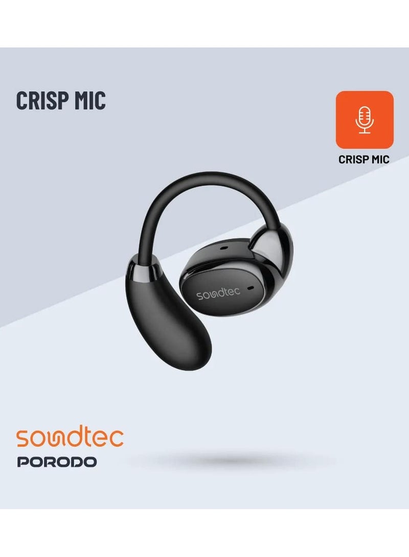 OWS Earbuds with Charging Case Up To 8H working Time / Touch Controls / Crisp Mic / Rich Bass / HIFI Stereo - Black
