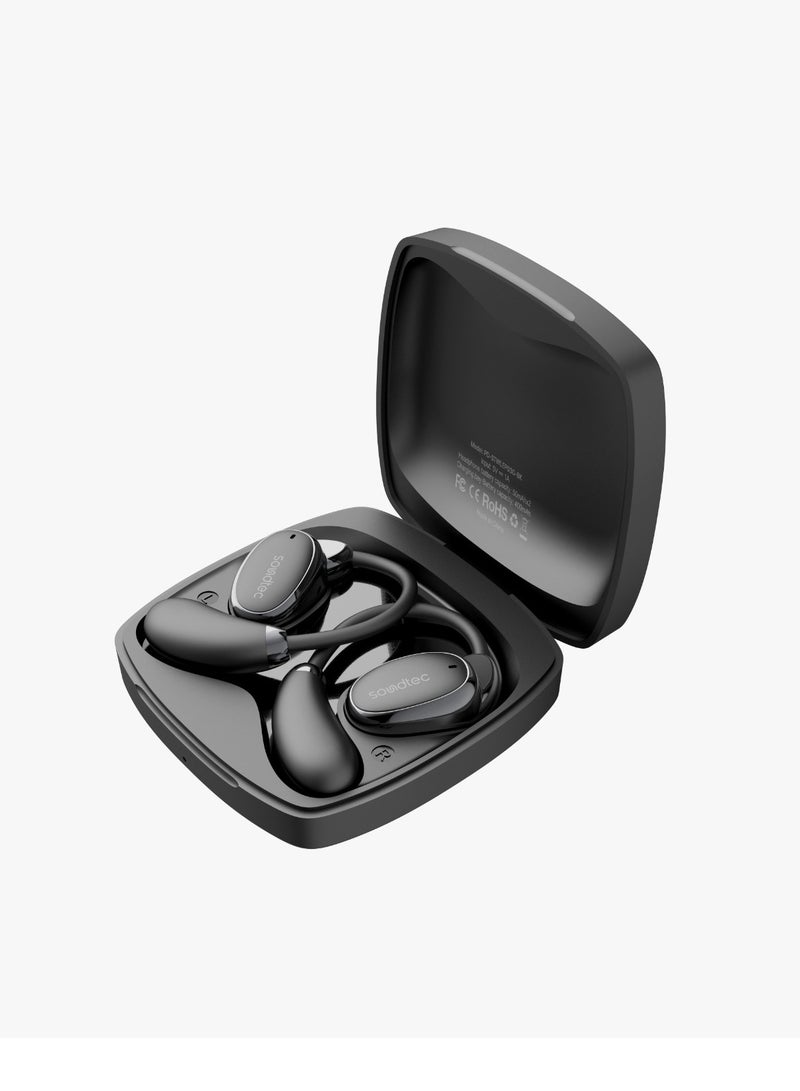 OWS Earbuds with Charging Case Up To 8H working Time / Touch Controls / Crisp Mic / Rich Bass / HIFI Stereo - Black