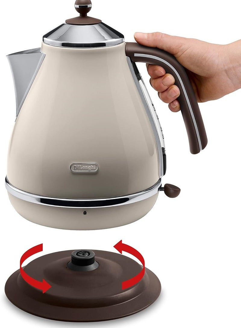 Icona Vintage Electric Kettle 1.7 L 2000 W KBOV2001.BG Beige