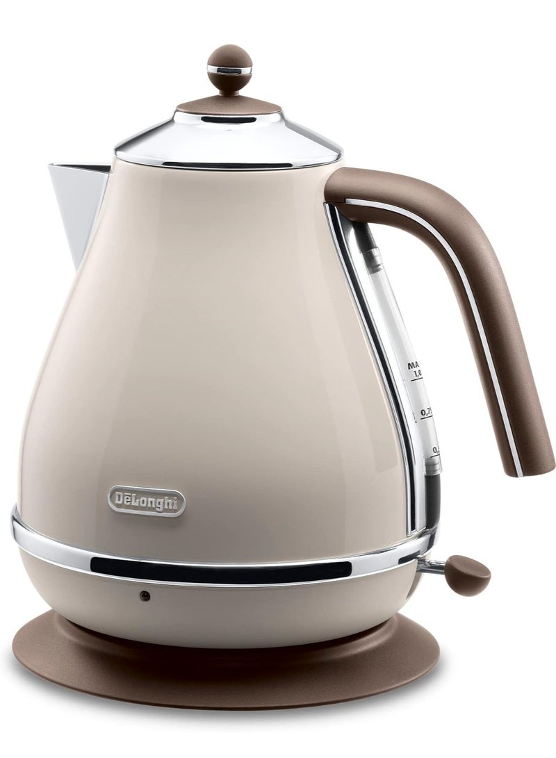 Icona Vintage Electric Kettle 1.7 L 2000 W KBOV2001.BG Beige