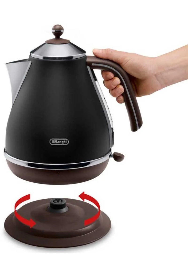 Icona Vintage Electric Kettle 1.7 L 2000 W KBOV2001.BK Black