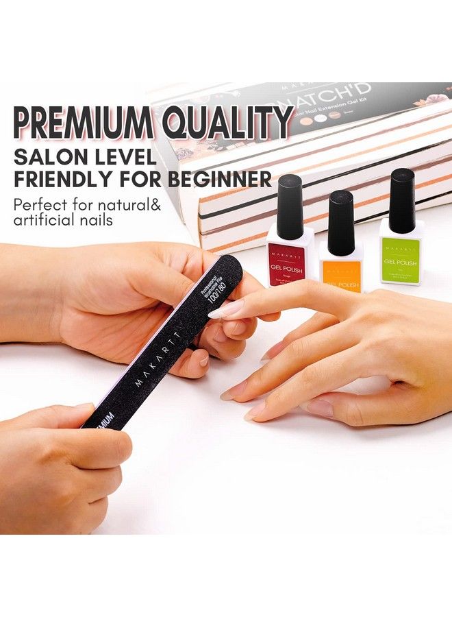 Nail File 100 180 Grit Emery Boards For Nails 10Pcs Nail Files Professional Washable Doubled Sides Nail File Kit For Manicure Pedicure Natural Acrylic Nails Coarse Nail File For Diy Salon Use