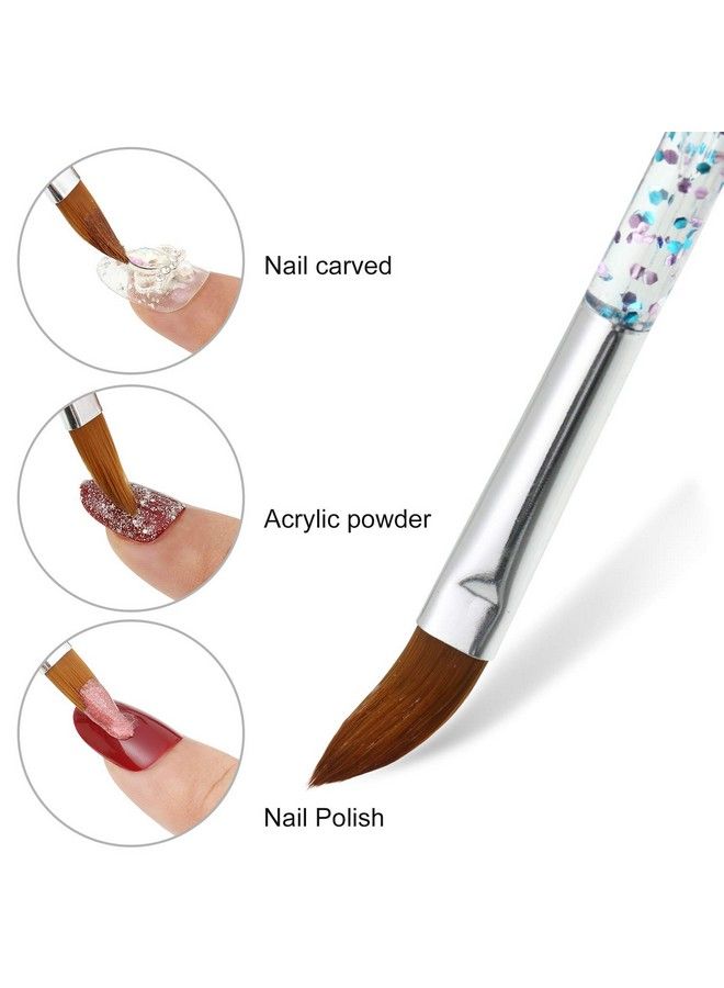 10 Pieces 3D Nail Brushes Art Set Acrylic Nail Liner Ombre Brush Nail Painting Design Pen Brushes Acrylic Rhinestone Handles Nail Pens