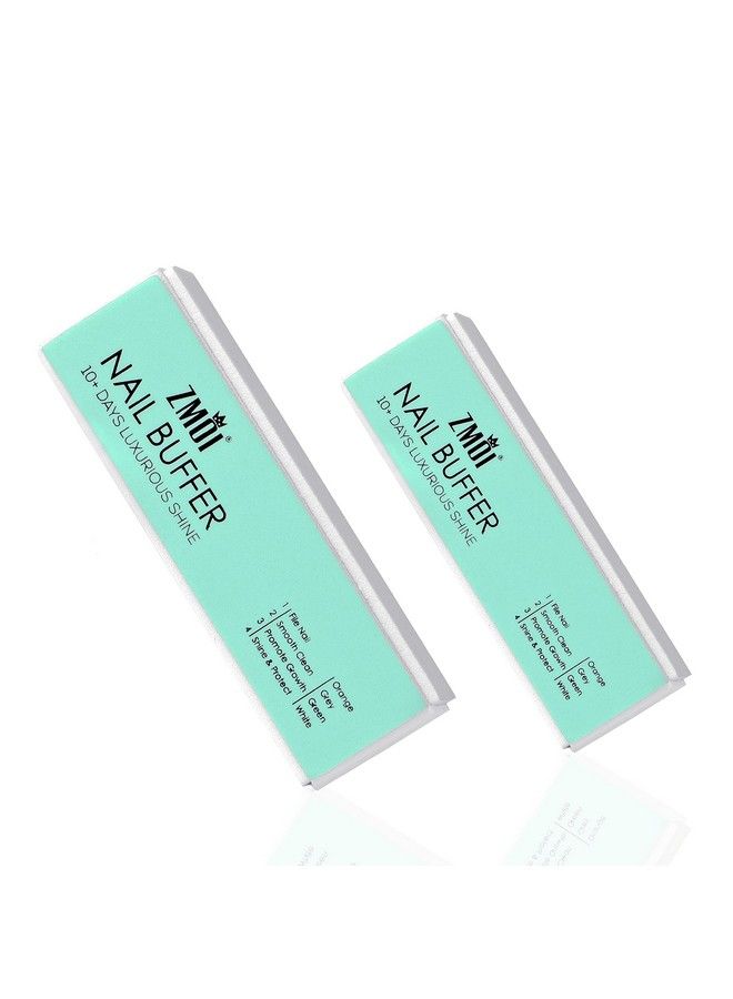 Pro Nail Buffer 2 Pack Luxurious Shine Korean 4Way Nail Buffing Block Natural Shine Nails Manicurepedicure Tools For Home And Salon