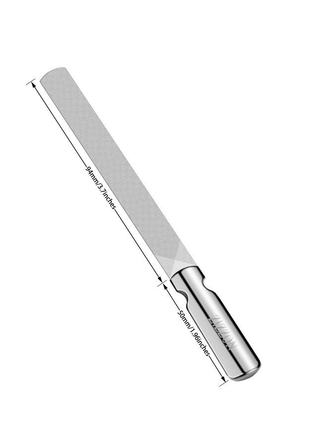 Professional Stainless Steel Nail Files Double Sided For Women And Men Heavy Duty Reusable Manicure Filer For Natural Nails Great For Home Salon Or Travel Use