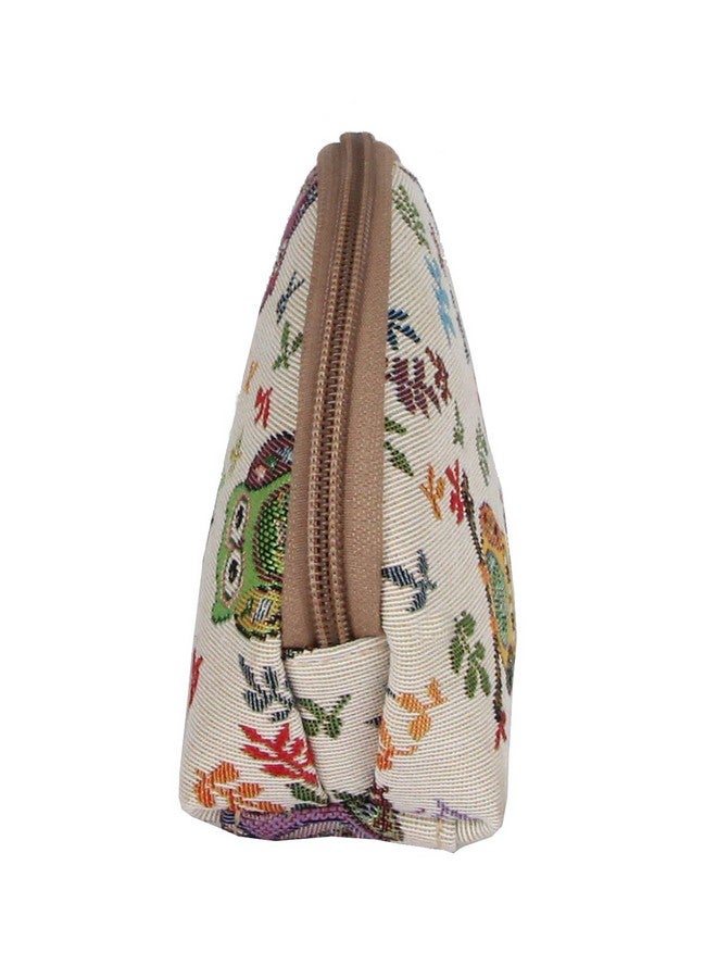 Tapestry Cosmetic Bag Toiletry Makeup Bag For Women With Owl Design (Cosmowl)