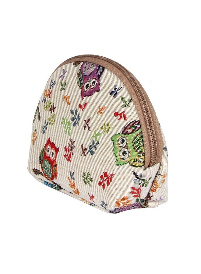 Tapestry Cosmetic Bag Toiletry Makeup Bag For Women With Owl Design (Cosmowl)