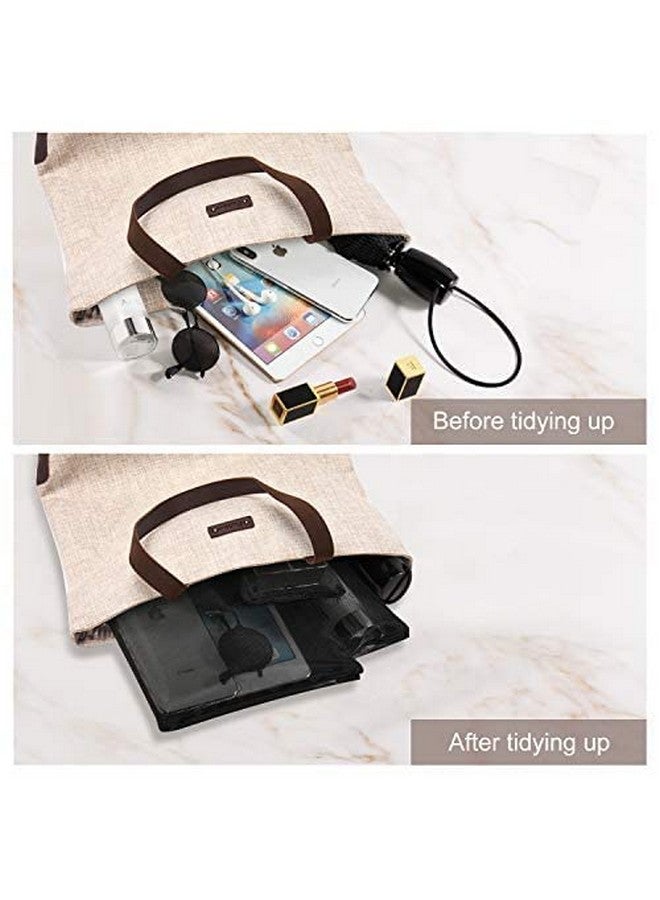 Mesh Pouch Make Up Bag With Zipper Cosmetic Organizer Pouch For Daily Or Travel To Keep Small Items 4 Pcs Black