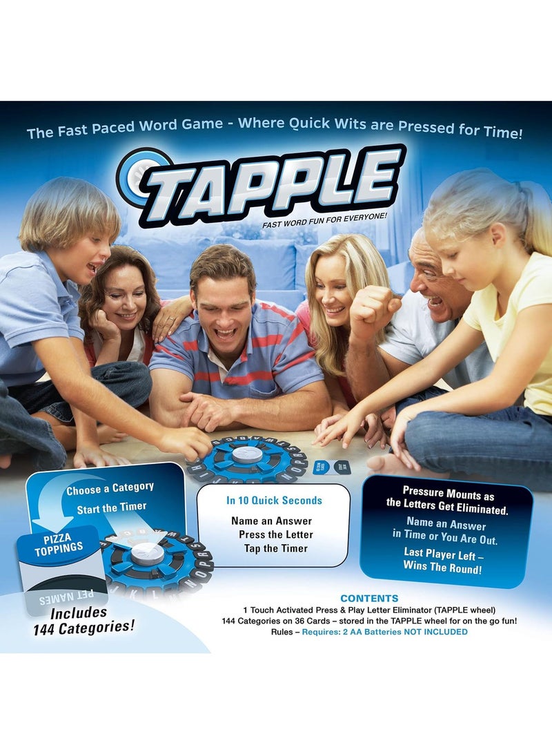 Tapple Game, Word Games, Fast-paced Family Board Game Learning Game for All, Board Game Tapple, Multiplayer Word Game, Choose A Category, Party Board Games