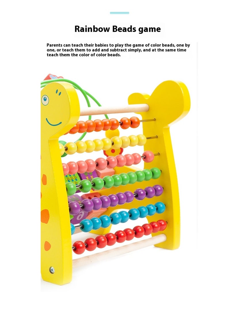 Wooden Deer Functional Calculation Frame For Children