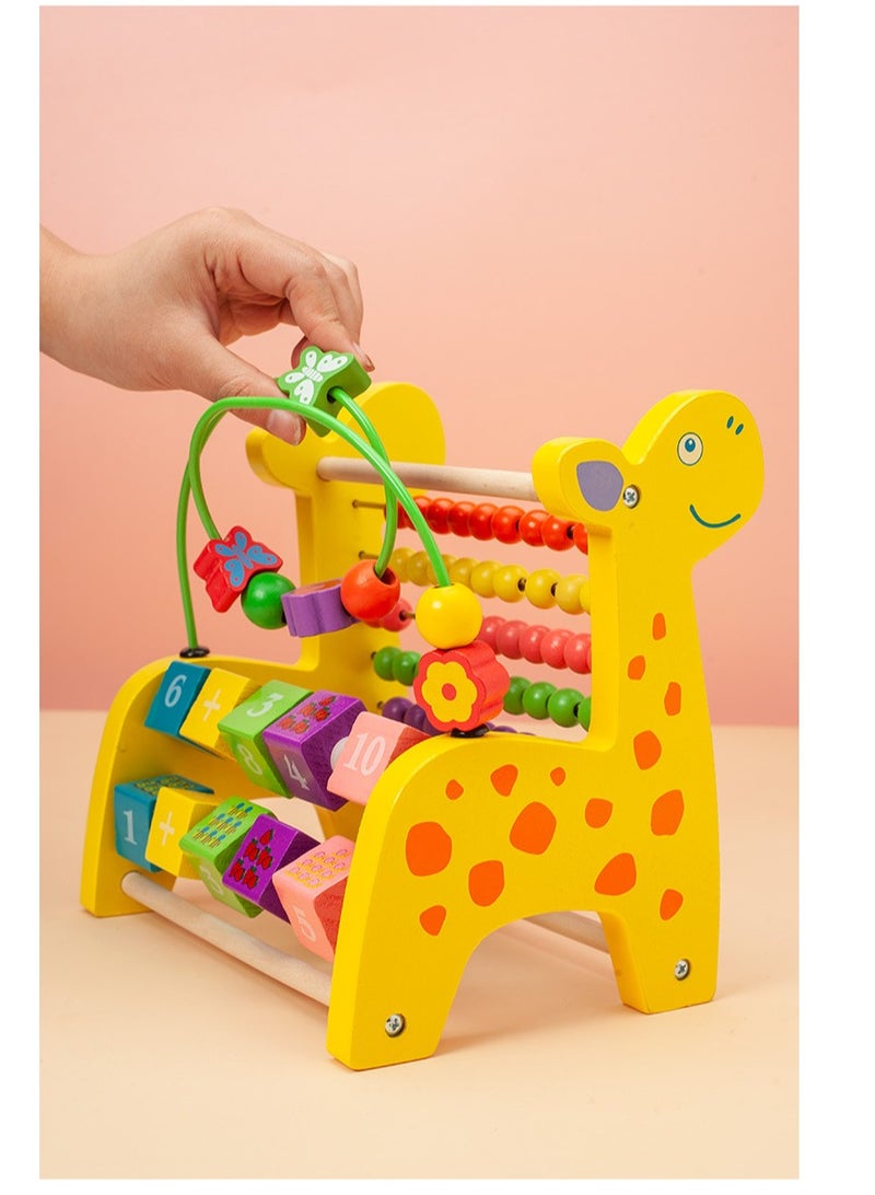 Wooden Deer Functional Calculation Frame For Children