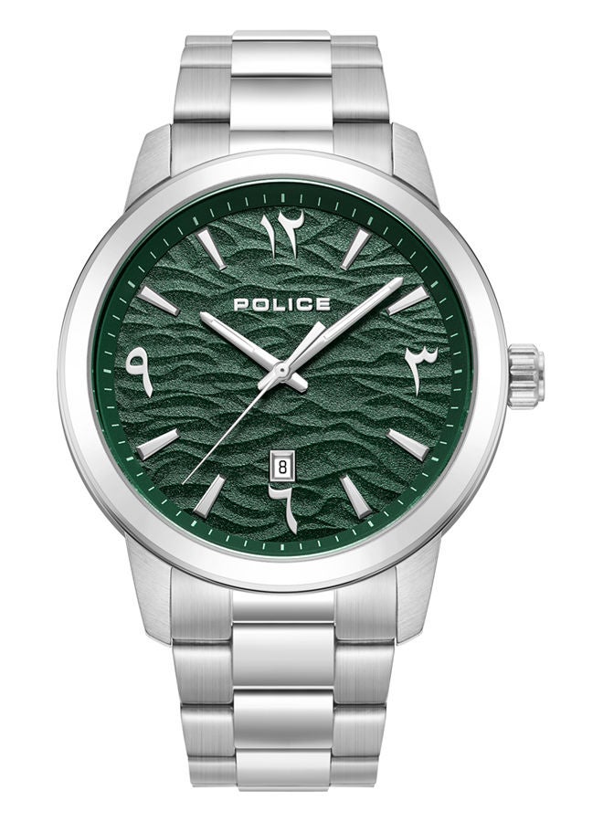 POLICE - Raho Watch For Men Green Dial With Silver Bracelet - PEWJH0004906