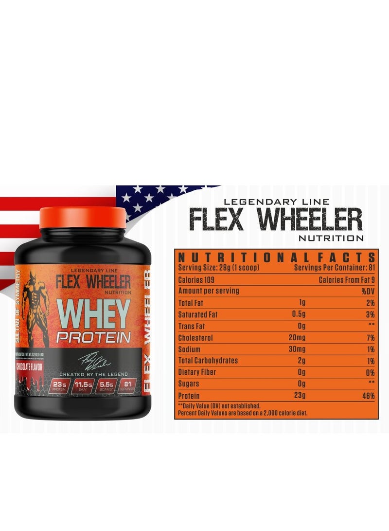 Flex Wheeler 100% Premium Whey Protein - Mango, 2.27kg (81 Servings)