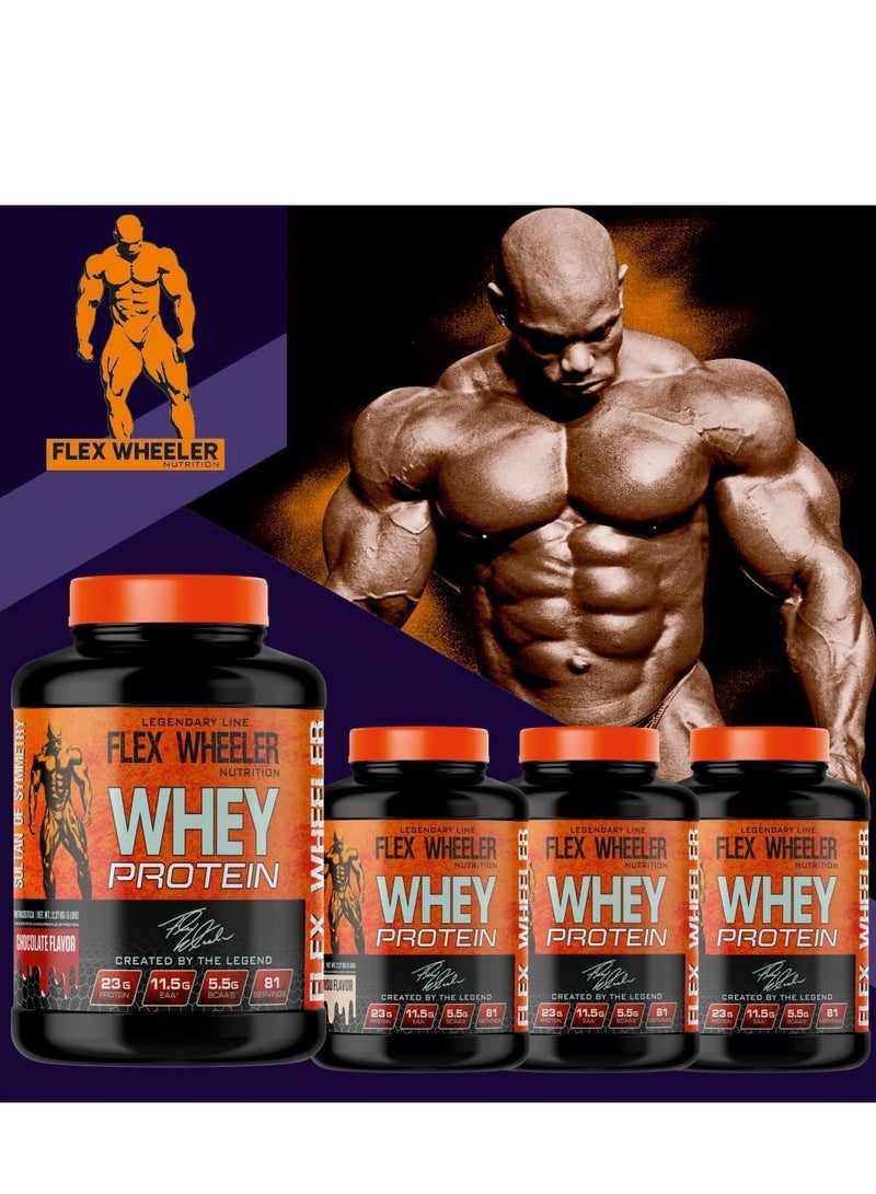 Flex Wheeler 100% Premium Whey Protein - Mango, 2.27kg (81 Servings)