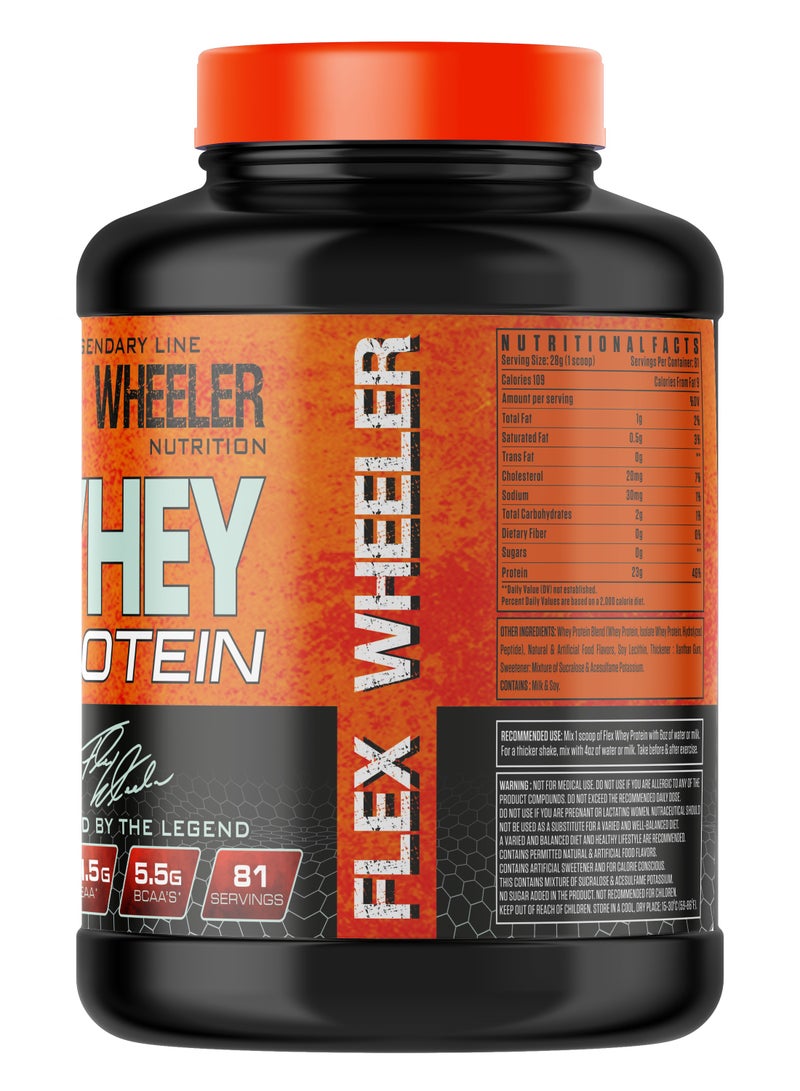 Flex Wheeler 100% Premium Whey Protein - Mango, 2.27kg (81 Servings)