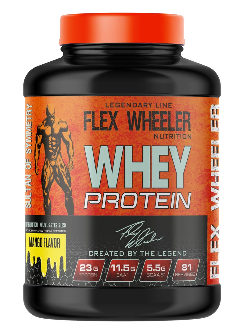 Flex Wheeler 100% Premium Whey Protein - Mango, 2.27kg (81 Servings)