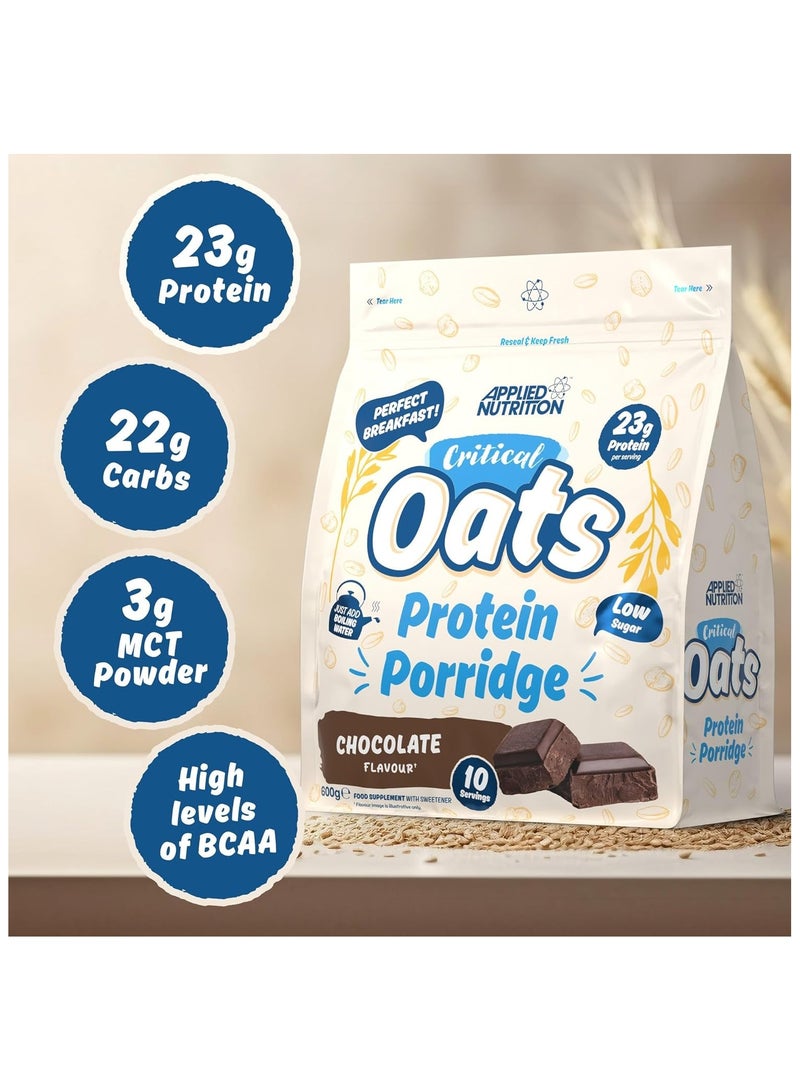 Critical Oats Advanced Protein Porridge Whey Protein Powder Blend with Wholegrain Oats Chocolate Flavour 600 g